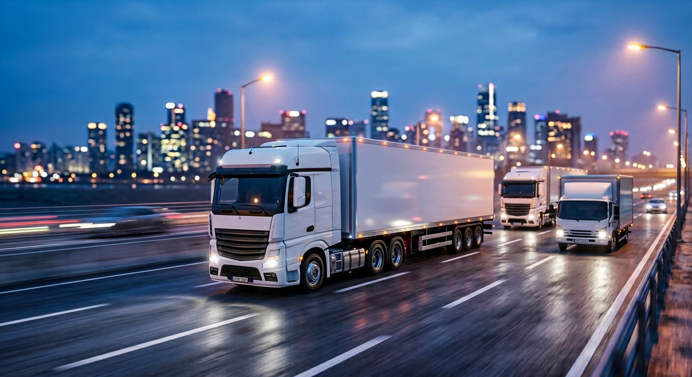 Commercial transport fleet representing integrated consulting services